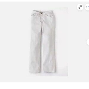 BODEN WC116 WOMEN'S BOOTCUT JEANS PANTS IN WHITE - SIZE US 2R, NEW